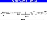 ATE 580133 - Cable de accionamiento, freno de estacionamiento