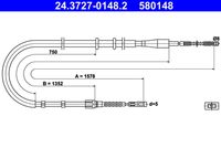 ATE 580148 - Cable de accionamiento, freno de estacionamiento