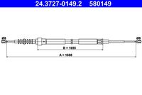 ATE 580149 - Cable de accionamiento, freno de estacionamiento