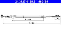 ATE 580165 - Cable de accionamiento, freno de estacionamiento