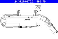 ATE 580170 - Cable de accionamiento, freno de estacionamiento