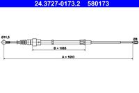 ATE 580173 - Cable de accionamiento, freno de estacionamiento