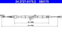 ATE 580175 - Cable de accionamiento, freno de estacionamiento