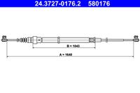 ATE 580176 - Cable de accionamiento, freno de estacionamiento