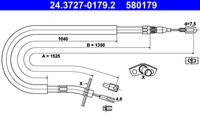 ATE 580179 - Cable de accionamiento, freno de estacionamiento