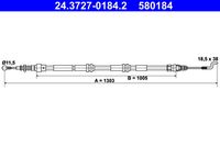 ATE 580184 - Cable de accionamiento, freno de estacionamiento