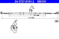 ATE 580191 - Cable de accionamiento, freno de estacionamiento