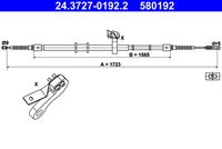 ATE 580192 - Cable de accionamiento, freno de estacionamiento