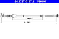 ATE 580197 - Cable de accionamiento, freno de estacionamiento