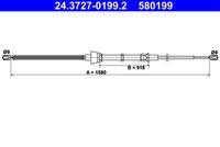 ATE 580199 - Cable de accionamiento, freno de estacionamiento