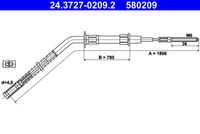 ATE 580209 - Cable de accionamiento, freno de estacionamiento