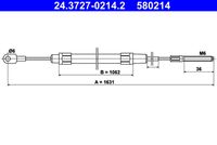 ATE 580214 - Cable de accionamiento, freno de estacionamiento