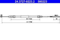 ATE 580223 - Cable de accionamiento, freno de estacionamiento