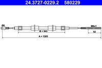 ATE 580229 - Cable de accionamiento, freno de estacionamiento