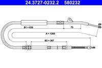 ATE 580232 - Cable de accionamiento, freno de estacionamiento