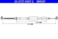 ATE 580307 - Cable de accionamiento, freno de estacionamiento