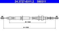 ATE 580311 - Cable de accionamiento, freno de estacionamiento