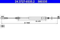 ATE 580335 - Cable de accionamiento, freno de estacionamiento