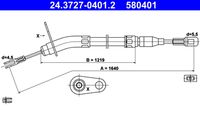 ATE 580401 - Cable de accionamiento, freno de estacionamiento