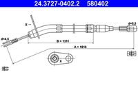 ATE 580402 - Cable de accionamiento, freno de estacionamiento