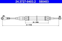 ATE 580403 - Cable de accionamiento, freno de estacionamiento