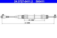 ATE 580411 - Cable de accionamiento, freno de estacionamiento