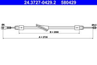 ATE 580429 - Cable de accionamiento, freno de estacionamiento