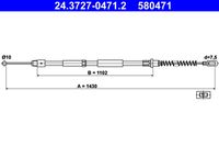 ATE 580471 - Cable de accionamiento, freno de estacionamiento