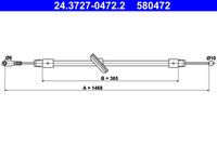 ATE 580472 - Cable de accionamiento, freno de estacionamiento