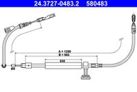 ATE 580483 - Cable de accionamiento, freno de estacionamiento