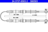 ATE 580503 - Cable de accionamiento, freno de estacionamiento