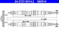 ATE 580514 - Cable de accionamiento, freno de estacionamiento