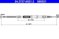 ATE 580521 - Cable de accionamiento, freno de estacionamiento