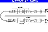 ATE 580523 - Cable de accionamiento, freno de estacionamiento