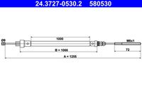 ATE 580530 - Cable de accionamiento, freno de estacionamiento