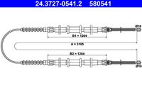 ATE 580541 - Cable de accionamiento, freno de estacionamiento