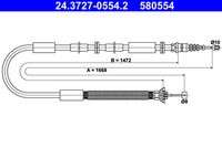 ATE 580554 - Cable de accionamiento, freno de estacionamiento