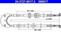 ATE 580617 - Cable de accionamiento, freno de estacionamiento