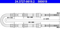 ATE 580619 - Cable de accionamiento, freno de estacionamiento