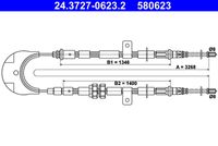 ATE 580623 - Cable de accionamiento, freno de estacionamiento