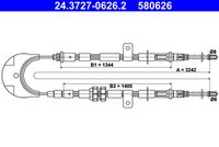 ATE 580626 - Cable de accionamiento, freno de estacionamiento