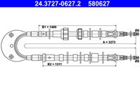 ATE 580627 - Cable de accionamiento, freno de estacionamiento