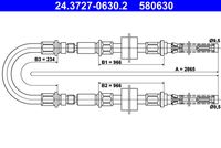 ATE 580630 - Cable de accionamiento, freno de estacionamiento