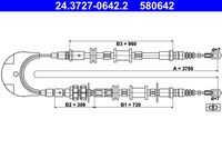 ATE 580642 - Cable de accionamiento, freno de estacionamiento