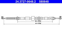 ATE 580648 - Cable de accionamiento, freno de estacionamiento