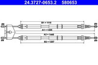 ATE 580653 - Cable de accionamiento, freno de estacionamiento