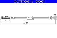 ATE 580661 - Cable de accionamiento, freno de estacionamiento