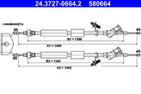 ATE 580664 - Cable de accionamiento, freno de estacionamiento