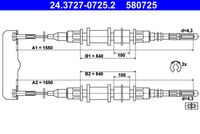 ATE 580725 - Cable de accionamiento, freno de estacionamiento