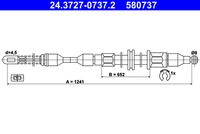 ATE 580737 - Cable de accionamiento, freno de estacionamiento